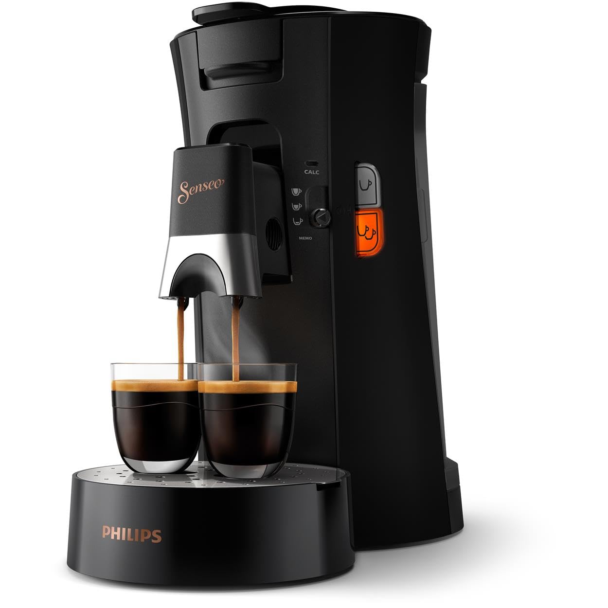 Machine à Café Rivano Senseo CSA240/61 – Noir, 2 Tasses Simultanées