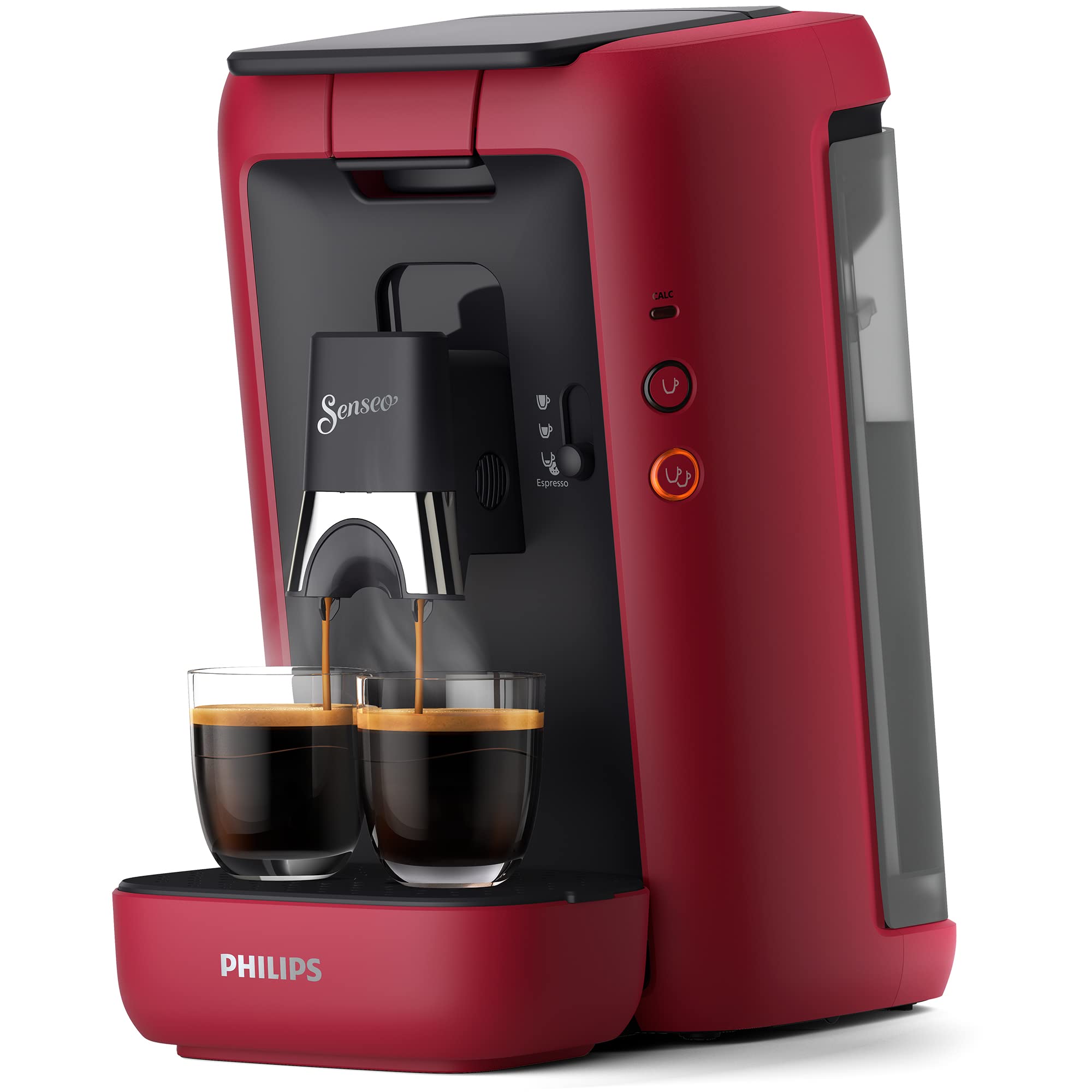 Machine à Café Rivano Senseo Maestro CSA260/91 – Rouge, Réservoir XL 1,2L