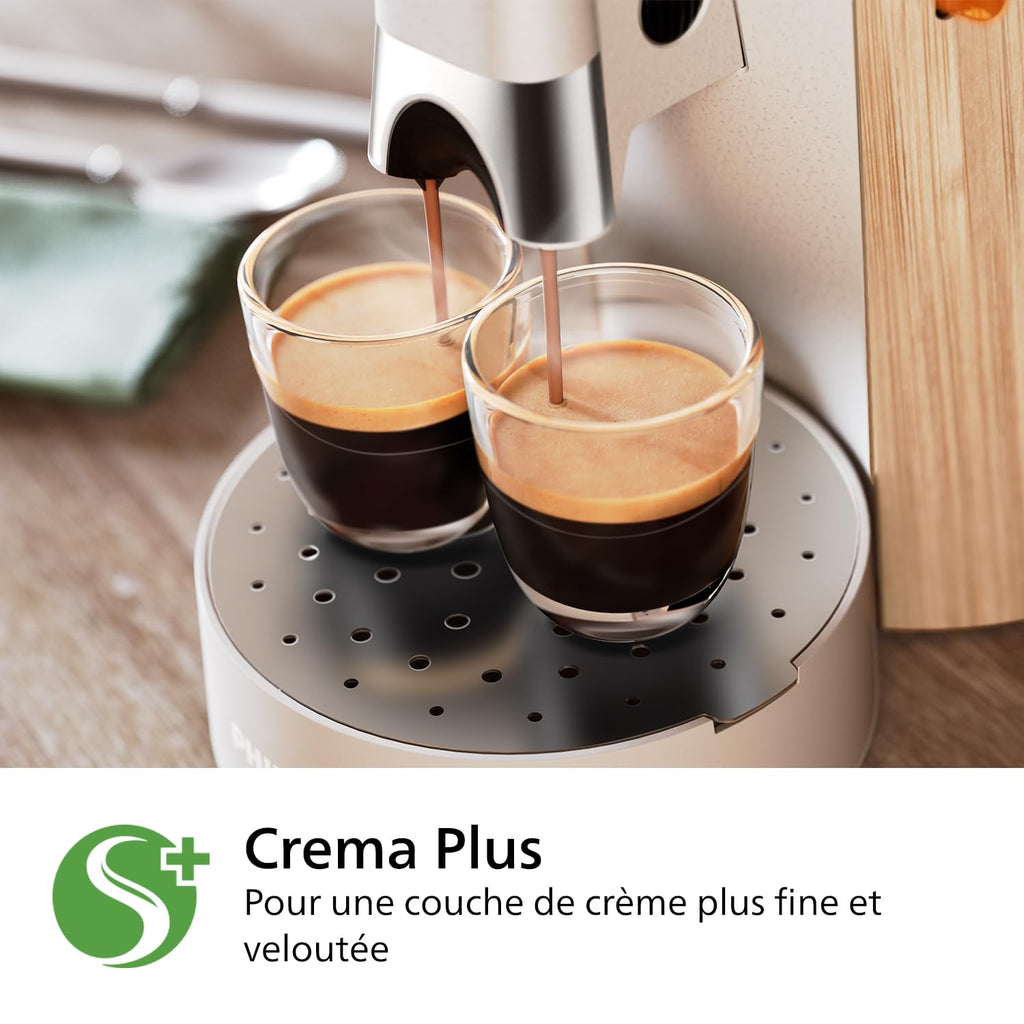 Machine à Café Rivano Senseo Select CSA240/06 – Blanc Soie, Éco-responsable