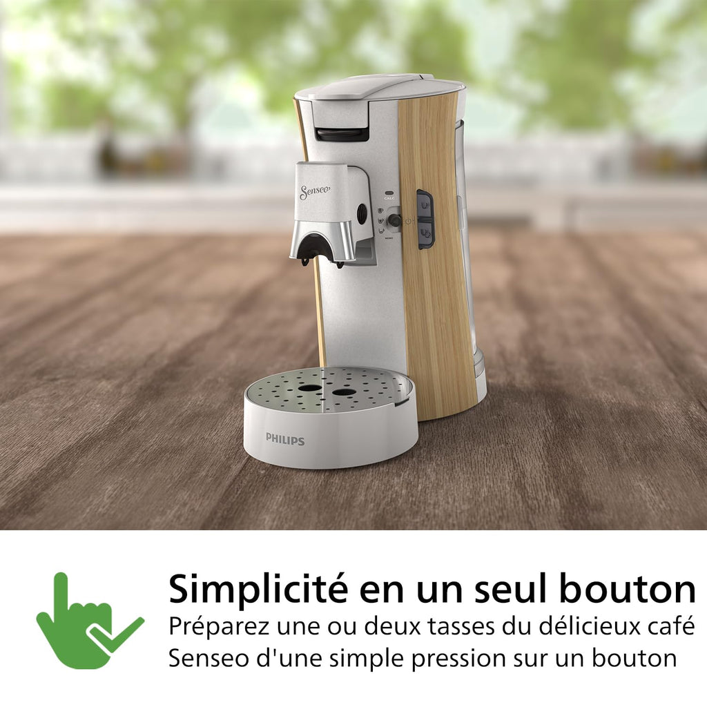 Machine à Café Rivano Senseo Select CSA240/06 – Blanc Soie, Éco-responsable