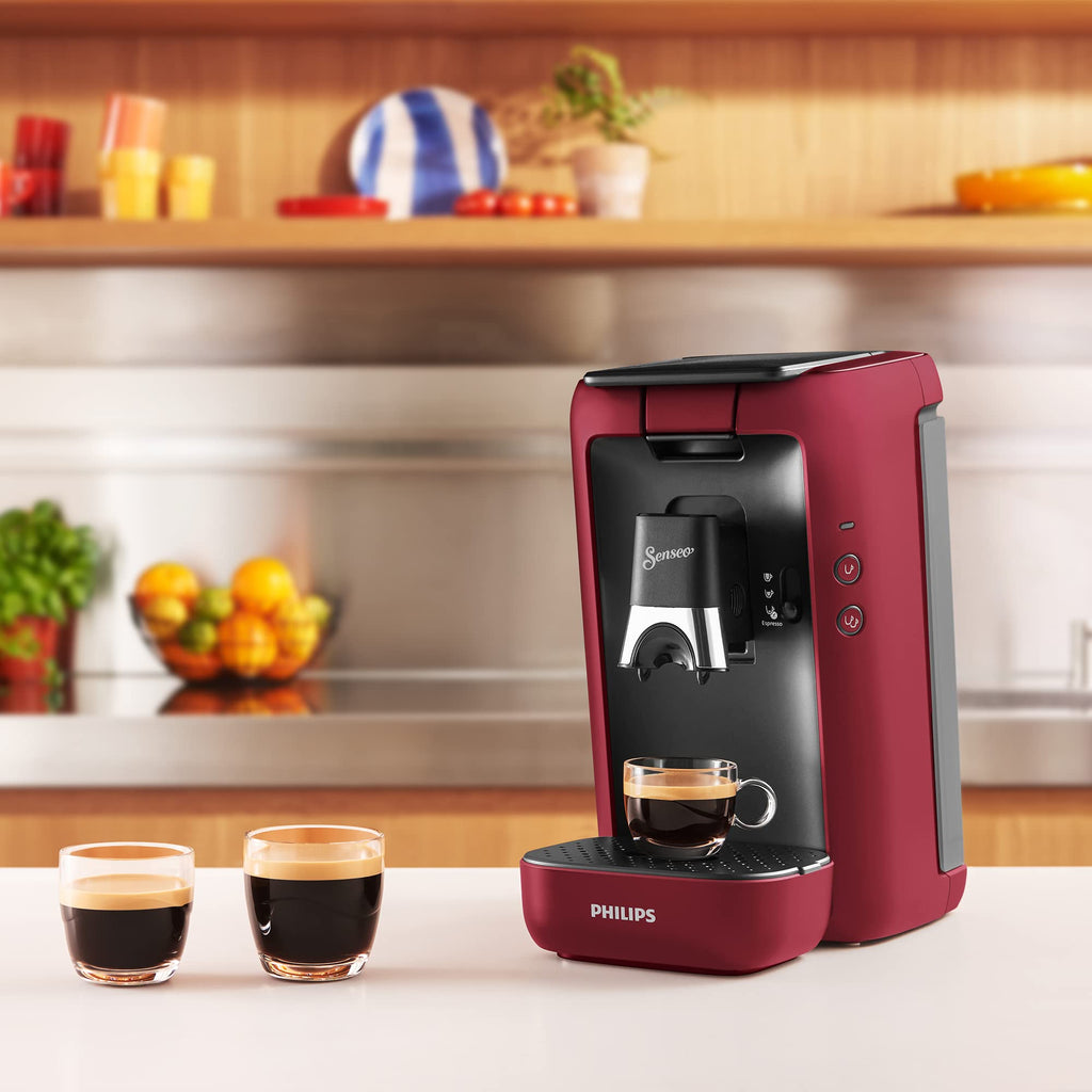 Machine à Café Rivano Senseo Maestro CSA260/91 – Rouge, Réservoir XL 1,2L