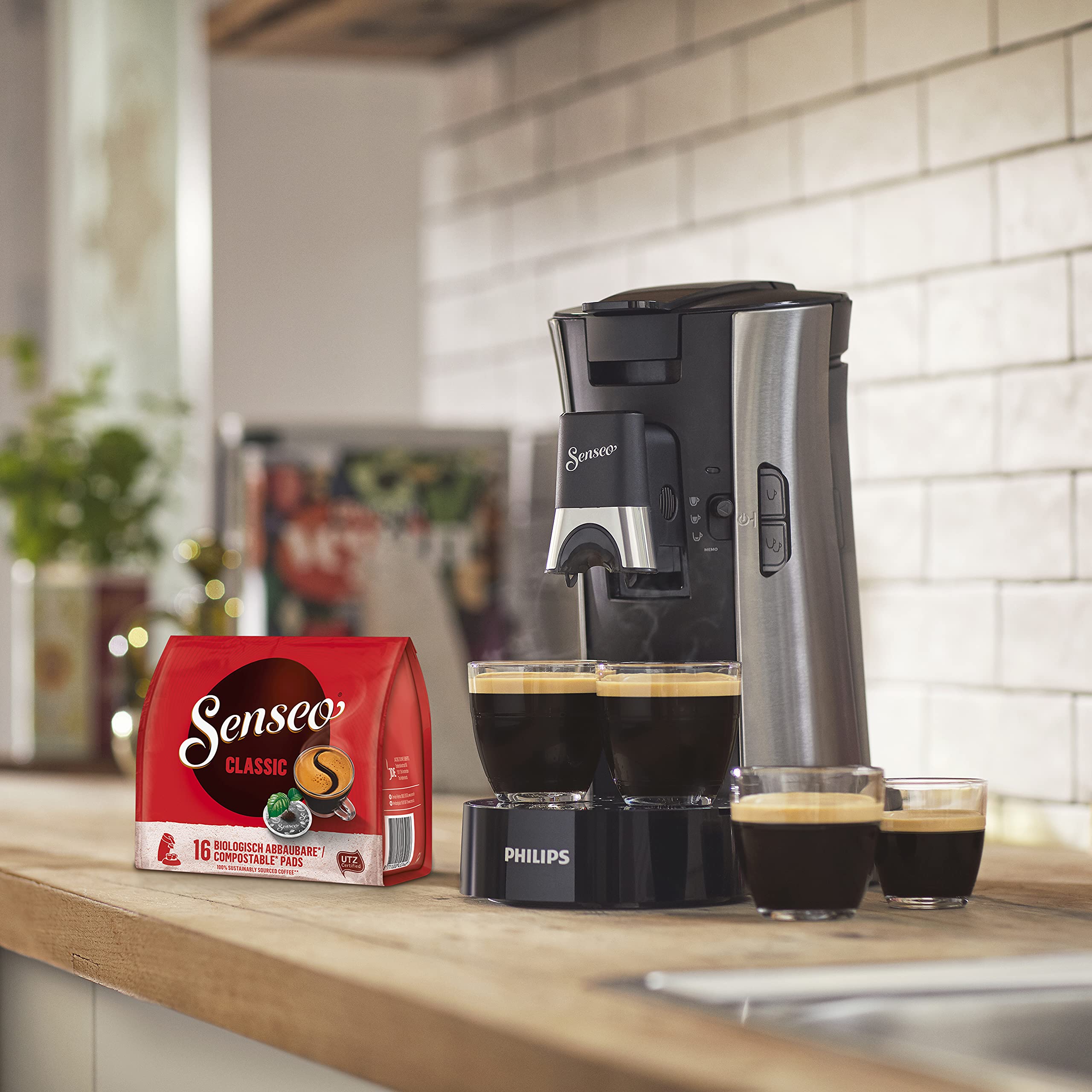 Machine à Café Rivano Senseo Select Eco CSA250/10 – Acier Brossé